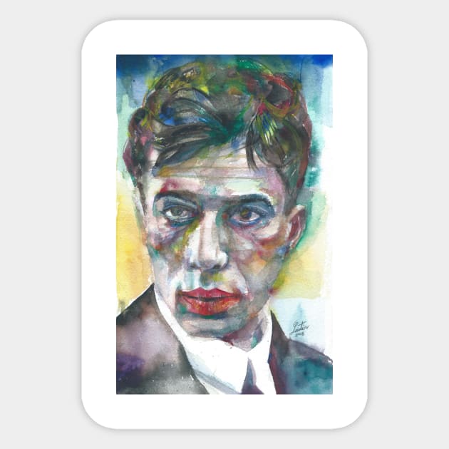 BORIS PASTERNAK - watercolor portrait.1 Sticker by lautir